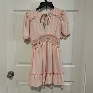 Rue21 blush pink babydoll dress. Never worn size small